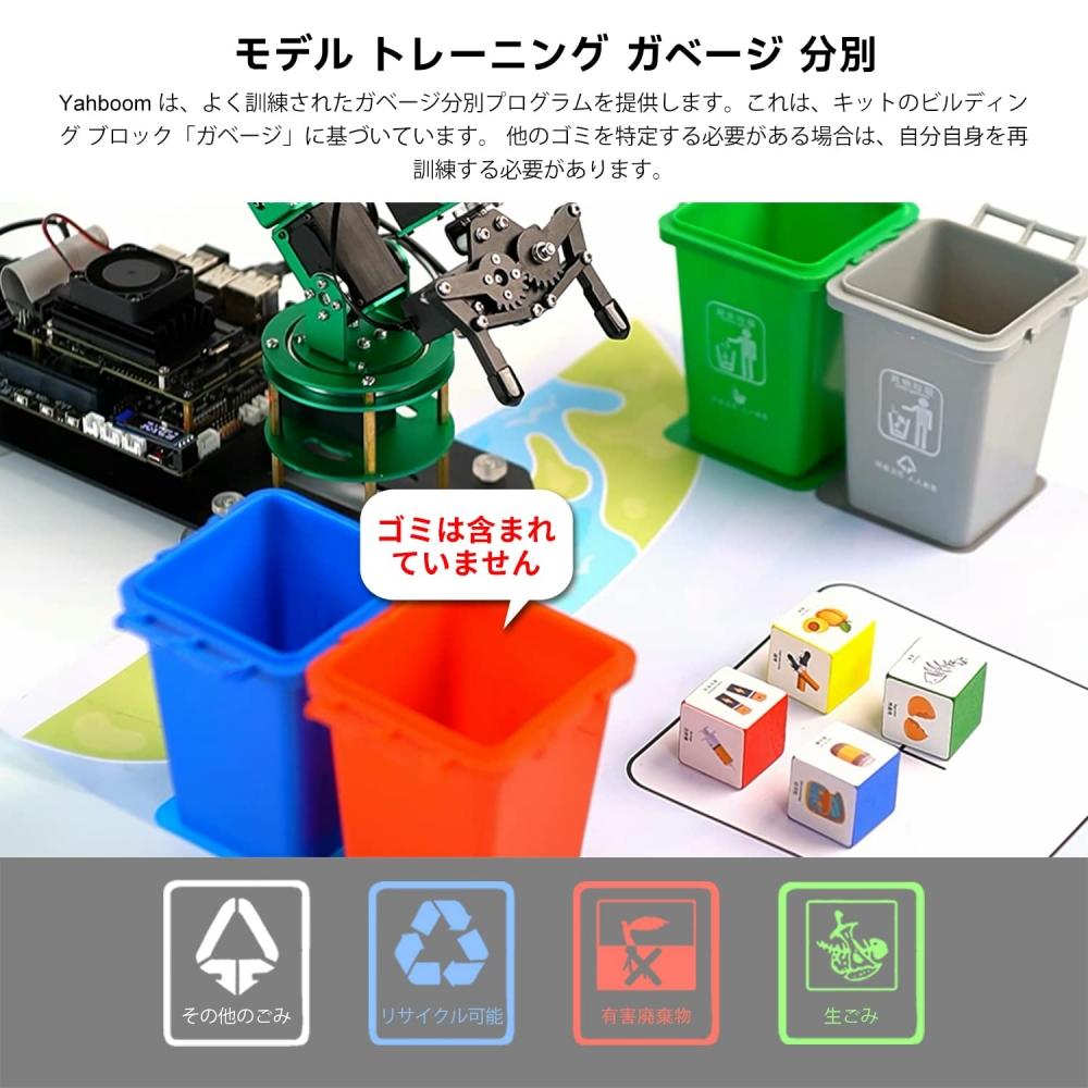 Yahboom Jetson Nano 4 ГБ роботизированная рука-манипулятор с интеллектуальным захватом, распознаванием цвета, голосовым управлением, камерой для строительства на основе искусственного интеллекта, 6-степенной программируемой электронной системой «сделай сам»