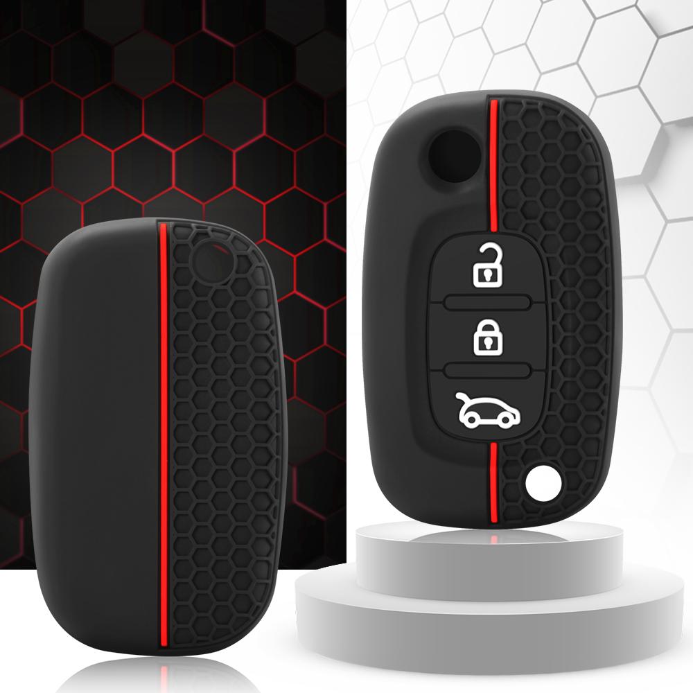 Чехол для автомобильного ключа с 3 кнопками из силикона для LADA Priora Sedan Sport Kalina Granta Vesta X-Ray XRay Remote Key Shell Fob