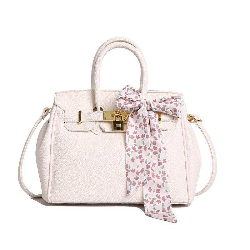 Премиальная платиновая сумка женская новая сумочка узор личи на плечо сумка-мессенджер универсальная сумка для поездок