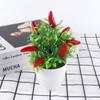 Home Decoration Artificial Plants Bonsai Fruit Tree potted Orange Berries Pomegranate Chili