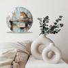 Custom Round Glass Wall Clock 30cm Business Promotion Silent Quartz for Hotel Cafe