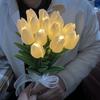 Тюльпаны Искусственные Цветы Светодиодный Ночник Свадебная Вечеринка Украшение Симуляция Цветов Стол Атмосферный Свет Домашний Декор Подарки