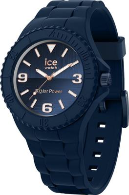 ICE WATCH Мужские солнечные часы Ice Generation из силиконовой резины, водонепроницаемость 10 АТМ, популярный бренд, темно-синий, ограниченный тираж 020632 [Товар]