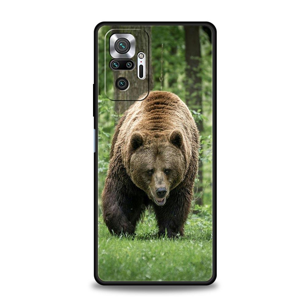 Funny Just Relax Brown Bear Luxury Phone Case For Xiaomi Redmi Note 12 11 10 Pro Plus 9S 9 8 7 9T 8T 9C 9A 5G K40 Gaming Cover