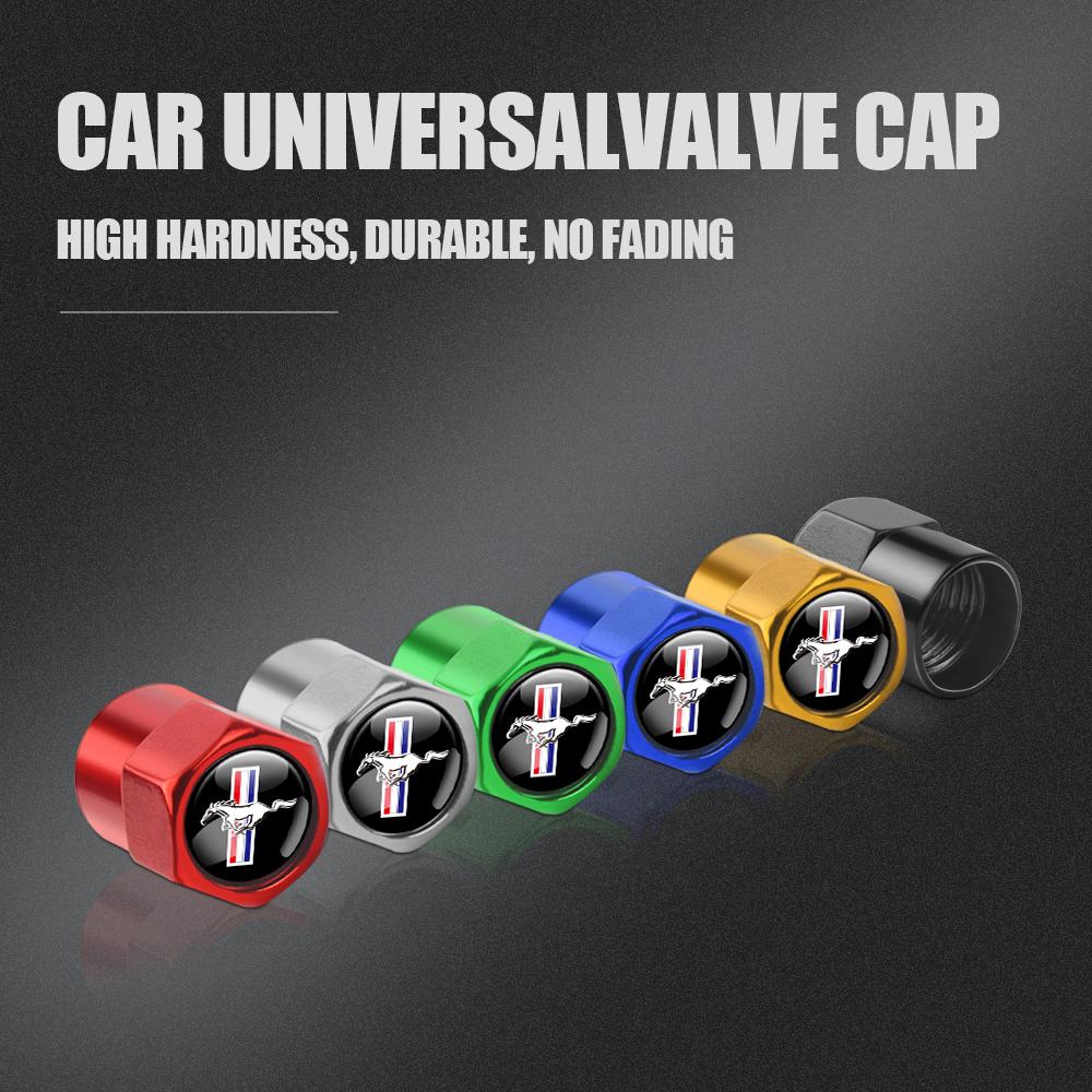 4PCS Car Tires Wheel Valve Cap Dust Cover Auto Styling Stickers For Ford ST FOCUS 2 3 Mondeo Fiesta Kuga MK2 MK3 MK4 Accessories
