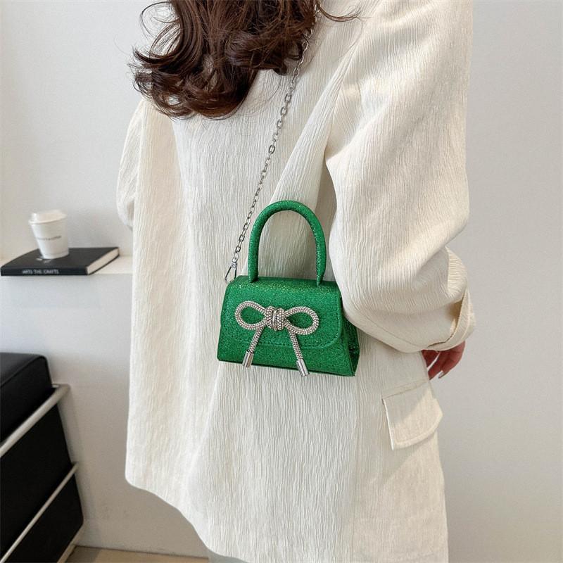 Stylish 2024 Spring Pu Leather Shoulder Bag With Bowknot For Street Fashion Look
