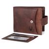 Top Grain Leather Wallet for Men Removable Card Slot Loop Closure Handcrafted Ultra Strong Stitching