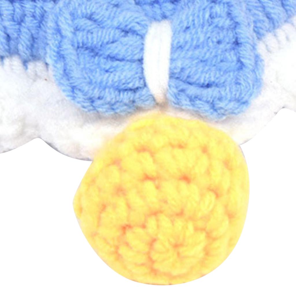 Knitting Cat Collar with Bell Bow Tie Decoration Kitten Bib Accessory Cute Pet Neck Wrap for Small