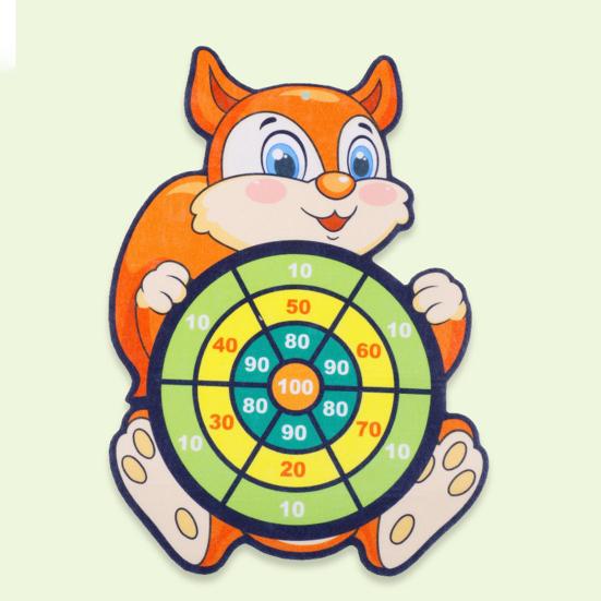 Animal Dart Board for Kids Safe Sticky Ball Indoor Outdoor Fun Coordination Concentration Game Family Party Toy Gift