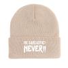 Я САРКАСТИЧЕСКИЙ? НИКОГДА!!"Зимняя вязаная шапка-бини, белая текстовая шапка с черепом, эластичная спортивная вязаная шапка-бини для химиотерапии и борьбы с раком