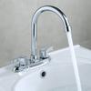 Brass Double Hole Handle Kitchen Faucet Suitable For Kitchen