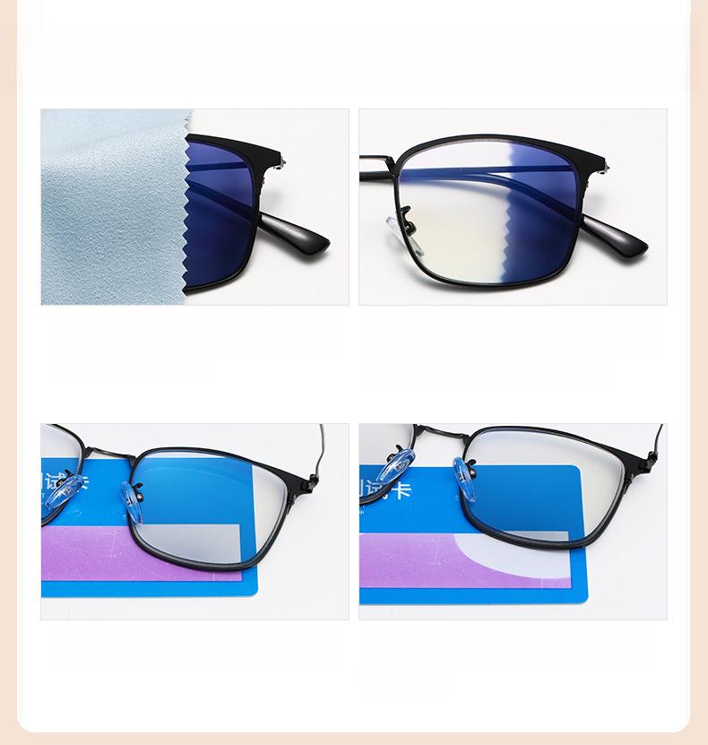 Прогрессивные бифокальные очки высокой четкости с защитой от синего света: Металлическая полуоправа, линзы, меняющие цвет, для ближнего и дальнего зрения для пожилых людей.