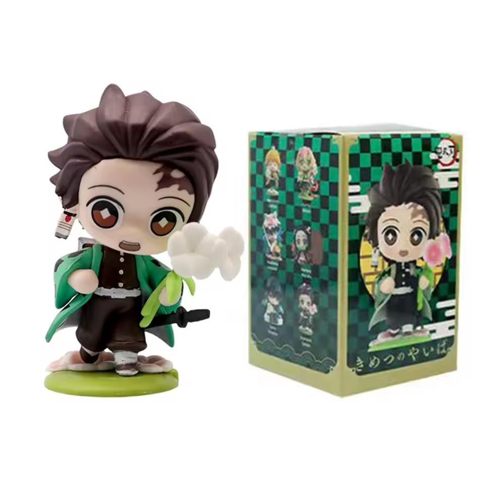 НОВЫЕ фигурки Q Posket Клинок, рассекающий демонов Мини-фигурки Наборы по 5 шт. 10 шт. 12 шт. 15 шт. Kimetsu No Yaiba Маленькие ПВХ куклы Коробка для рабочего стола