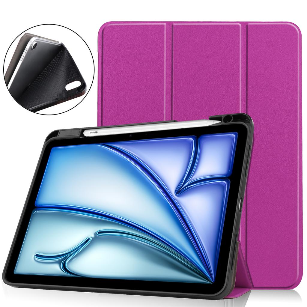 For iPad Air 11 (2025)/(2024) Case Tri-Fold Stand Protective Tablet Cover with Pen Slot