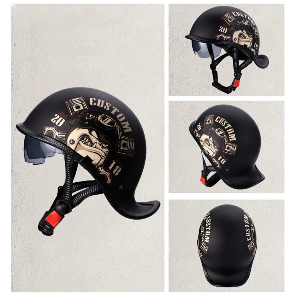 Мотоциклетный шлем Ретро шлем-половинка Ветровое стекло HD Визоры Capacete De Moto Helmest Шлем для скутера Велосипедный шлем Мужской Женский