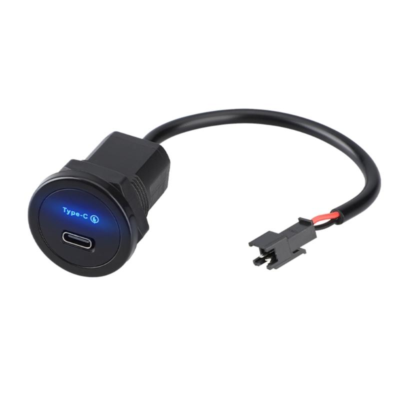 Автомобильные зарядные розетки 12 В/24 В с портом Type C PD3.0, Панель USB для быстрой зарядки для грузовиков и автобусов