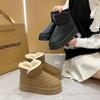 Модные зимние ботинки для женщин на платформе, зимние новые кашемировые теплые толстые подошвы без каблука, покрытые волосами, полутапочки из хлопка для женщин