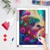5D алмазная живопись животное еж полная круглая мозаика цветок вышивка крестиком полный комплект домашний декор 30x40 см/12x16 дюймов