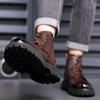 2024 Men Boots Luxury Brand Leather Boots Casual Fashion Ankle Booties for Men Winter High Top Black Platform Motorcycle Boots