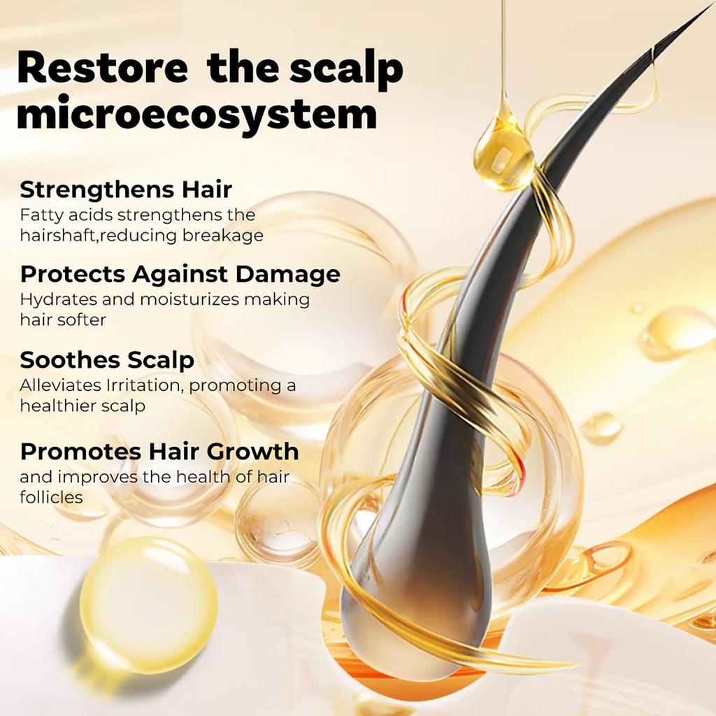 Успокаивает кожу головы, улучшает волосяные фолликулы, способствует росту волос, увлажняет и защищает волосы, 60 мл