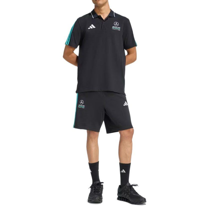 adidas Мужские поло Черный/Полумятный Зеленый Умеренный KE8165