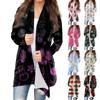 Women's Casual Long Sleeved Christmas Printed Cardigan Without Top Coat
