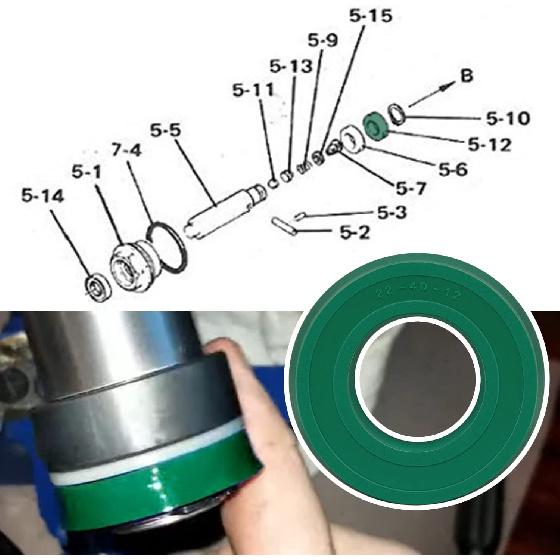 NONY Hydraulic Jack Piston U-Cup Seal for 2 TON Floor Jack & 328 Series Sears-328.12001, 328.12002, 328.12160/ASTRO /Snap On/MAC