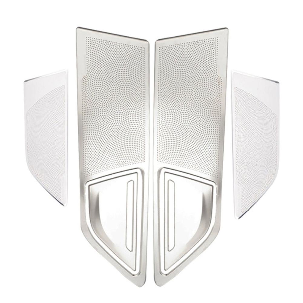 Door Speaker Trim Sticker Cover for BMW 7 Series G11 G12 2016 2025 Car Interior Silver Stainless Steel 6 Cover Accessories