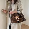 New Autumn And Winter Versatile Simple Shoulder Bag Texture To Work Commuter Tote Bag Retro Bag Women'S Large Capacity