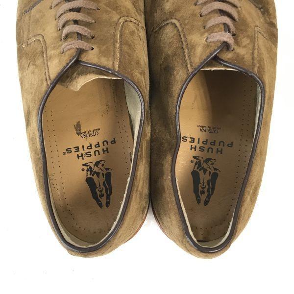 HUSH PUPPIES Замшевые туфли с простым носком Мужские 24.5 Коричневые Деловые(ИСПОЛЬЗОВАЛ)