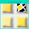 Желтая геометрическая наволочка для домашнего дивана, 18 дюймов