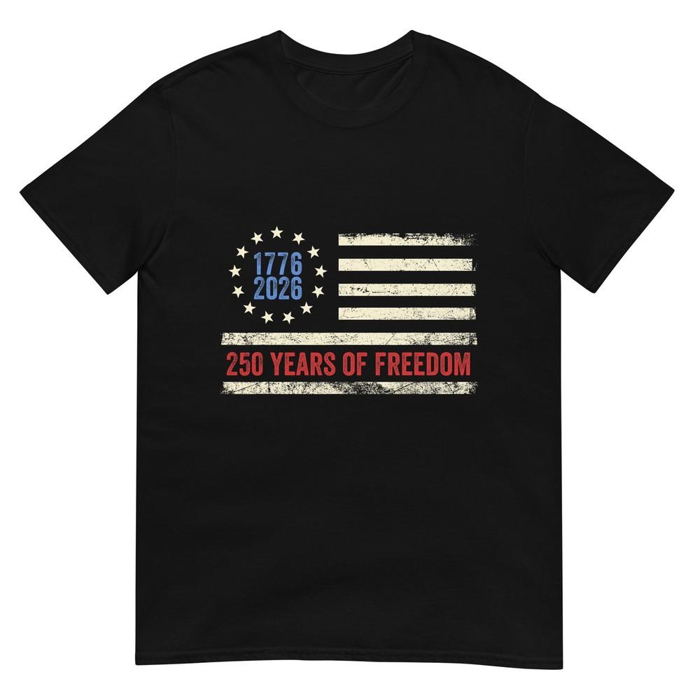 250 Years Of Freedom American 1776 2026 250th Usa Birthday TShirt