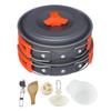Outdoor Pot Tableware Kit Pot Pan Set Travel Cutlery Utensils Cookset Cooking Kit for Camping Backpacking Outdoor Cooking Picnic