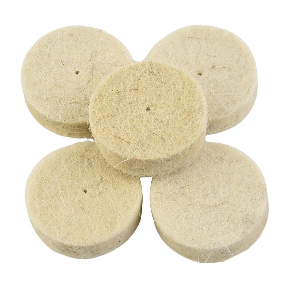 Набор полировальных кругов Шерстяной войлок Вращающийся инструмент Колеса Серебристый Белый
