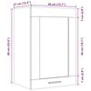 Lyon Hanging Cabinet with Glass Door Artisan Oak Finish 40 x 31 x 60 cm Engineered Wood