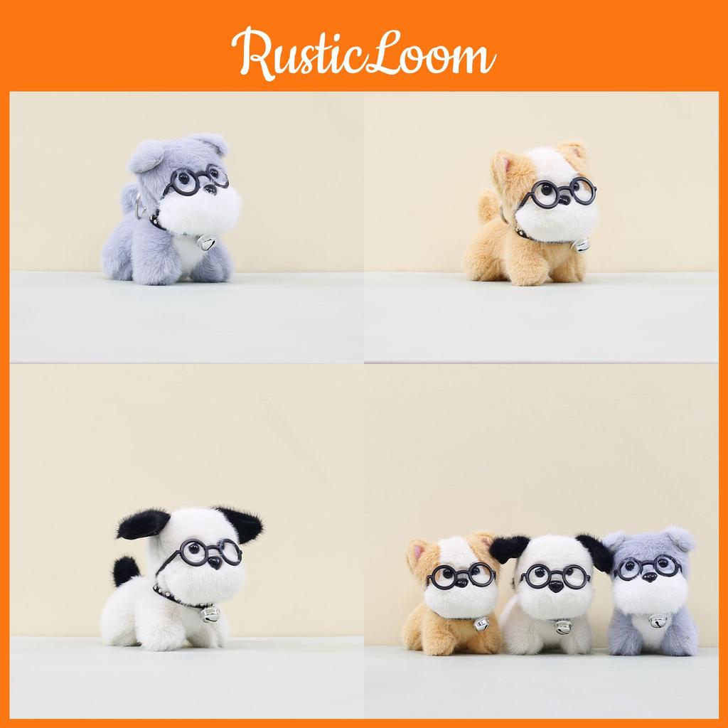 И игривый стильный плюшевый брелок для ключей в виде собаки в очках, идеально подходящий для персонализации сумок, ключей и