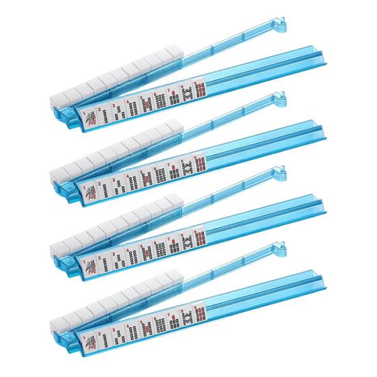 4 шт. Подставка для маджонга с пушером Сверхпрочная Портативная Многофункциональная Подставка для плиток Американского маджонга Толкатель Линейка для пуша Аксессуары для маджонга