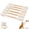 6Pcs Large Felt Cotton Swab Shaped Catnip Toy Kitten Grinding Biting Stick Durable Teeth Cleaning Grinding Cat Toys