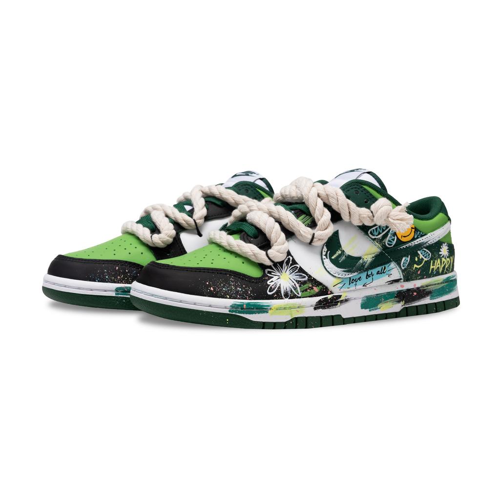 Nike Кроссовки Dunk Daisy Иллюстрация Покрытие Нескользящее, Износостойкое, Легкое, Дышащее Низкие DD1391-101(Команда776-)