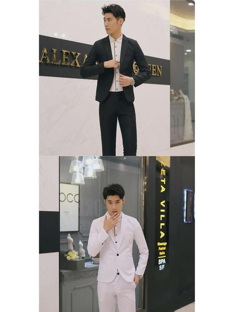 Мужская деловая повседневная куртка на весну и осень - свадебный, официальный, профессиональный костюм жениха