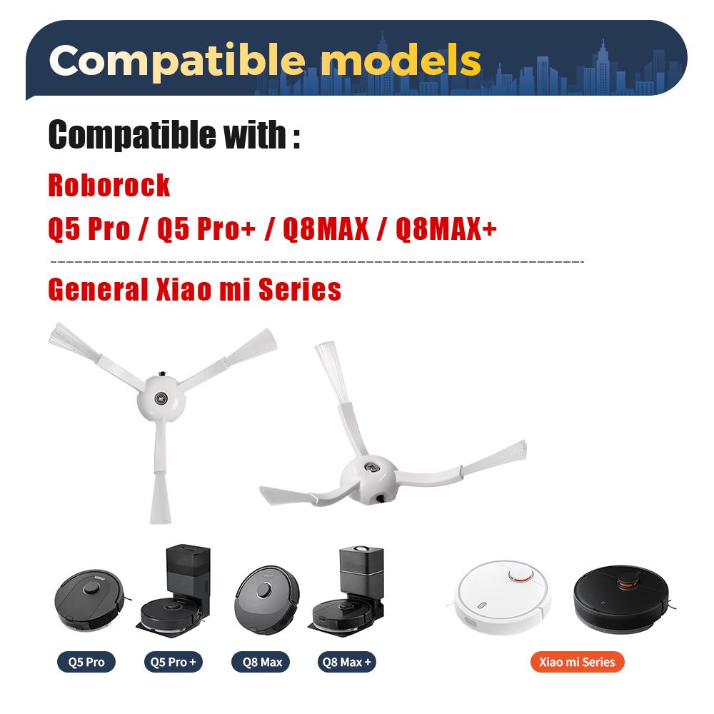 Боковые Щетки Аксессуары Подходят Для Xiaomi 1S Roborock Q1 Pro Q1 Pro+ Q8 Max Q8 Max+ T8 Робота-пылесоса Запасные части