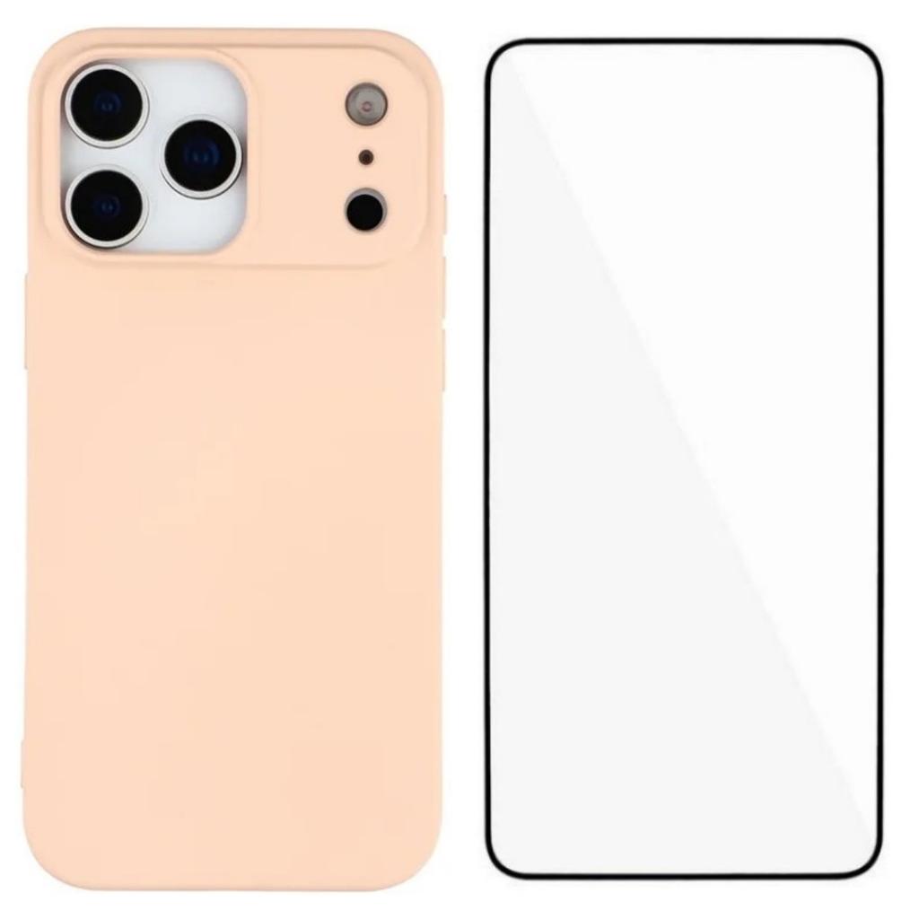 Чехол для телефона iPhone 17 Pro WANLONFENG серии RB2 из ТПУ с задней крышкой из закаленного стекла