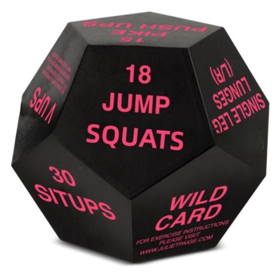 Fitness Dice Pocket Size Multi-sides Exercise Decision Dice Home Gym Workout Dice Stress Relief Toy Men Women Athletes Sports Enthusiast Gift