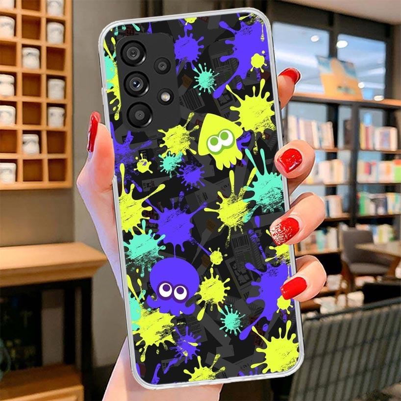 Game S-Splatoons Phone Case For Samsung Galaxy A12 A22 A32 A52 A72 A02S Phone Case Note 20 Ultra 10 S10 Plus A51 A71 A50S A20S A