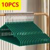 10/20pcs Heavy-Duty Metal Hangers, Non-Slip Spray-Painted Shoulder, Space-Saving Closet Organizer for Wardrobe