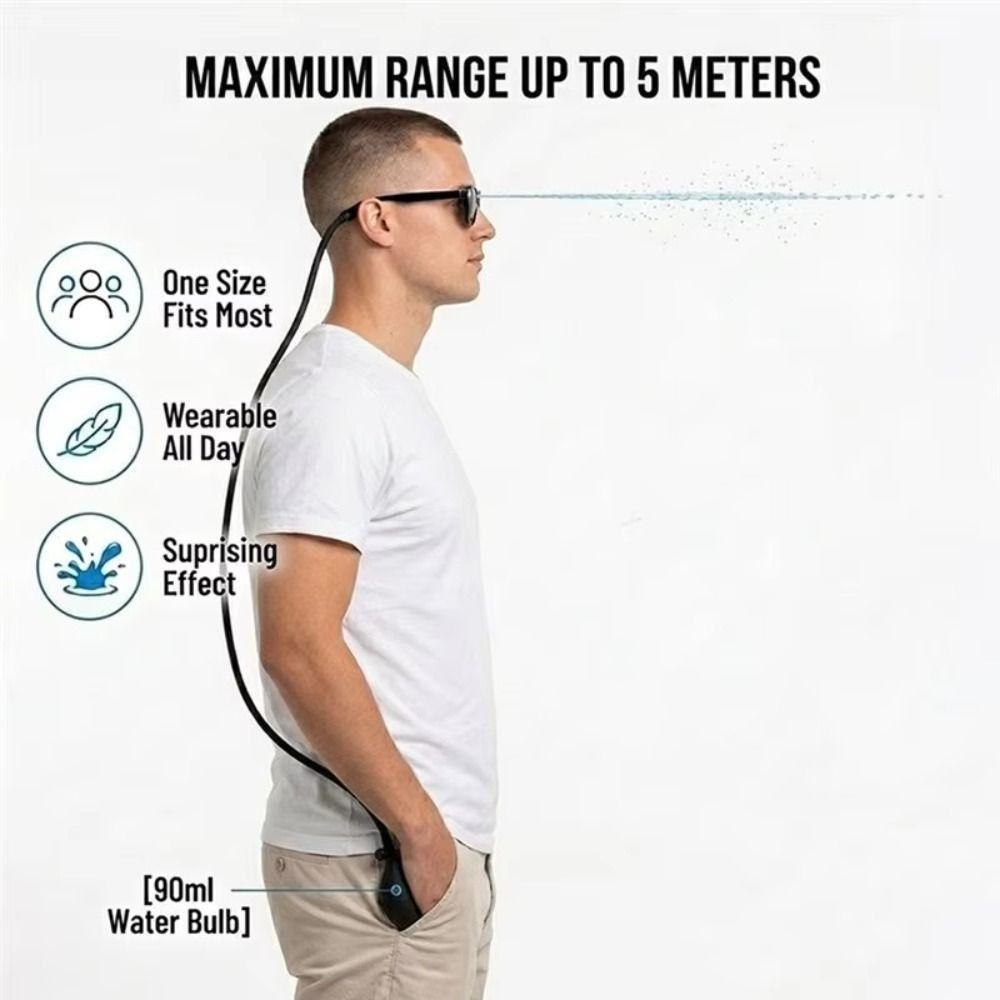 Hidden Tube Water Shooting Sunglasses Refillable Water Chamber Prank Sunglasses Birthday