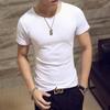 Slim Fit T-Shirt for Men Short Sleeve V Neck T-Shirt Casual Summer Classic Basic Tee Top
