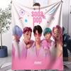SajaBoys K-Pop Виртуальная бой-группа Фланелевое одеяло Мягкий флисовый плед для спальни Дивана Уличного путешествия Подарок фанату Декоративное Ежедневное использование