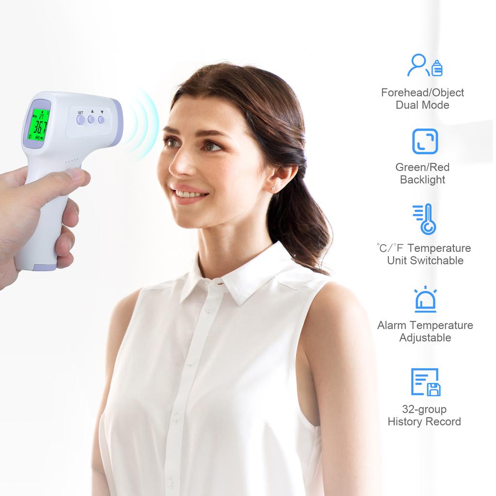 Digital Infrared Forehead Thermometer Non-Contact IR Thermometer Handheld LCD Digital Temperature