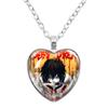 Jeff And Jane The Killer Necklace Anime Creepypasta Creepy Pasta Ticci Toby Creative Cartoon Glass Cabochon Heart  Pendant Gifts